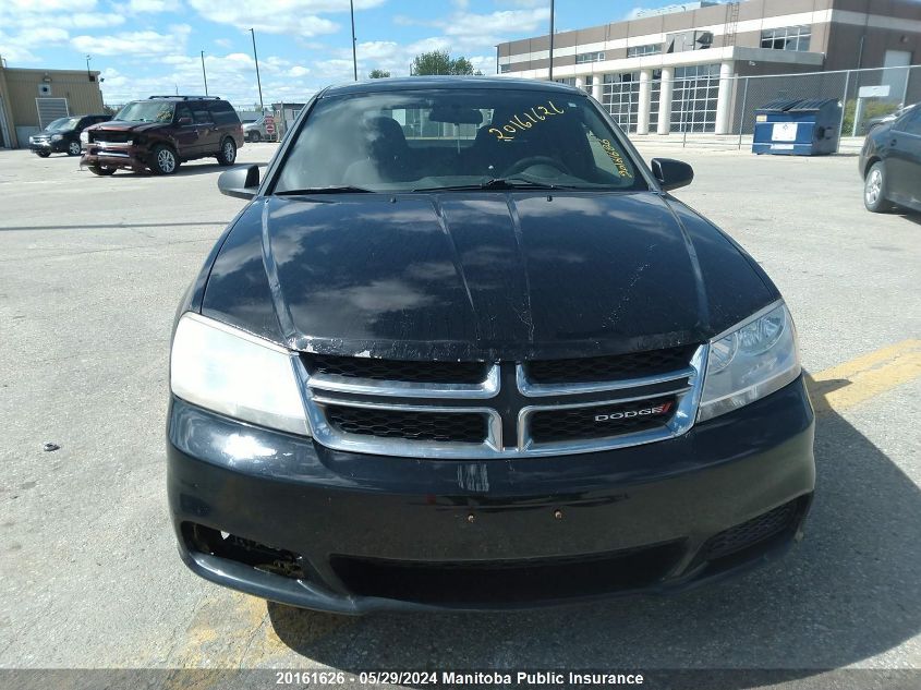 2012 Dodge Avenger Se VIN: 1C3CDZABXCN311498 Lot: 20161626