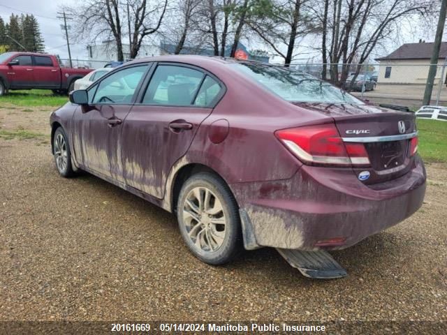 2014 Honda Civic Ex VIN: 2HGFB2E58EH030436 Lot: 20161669