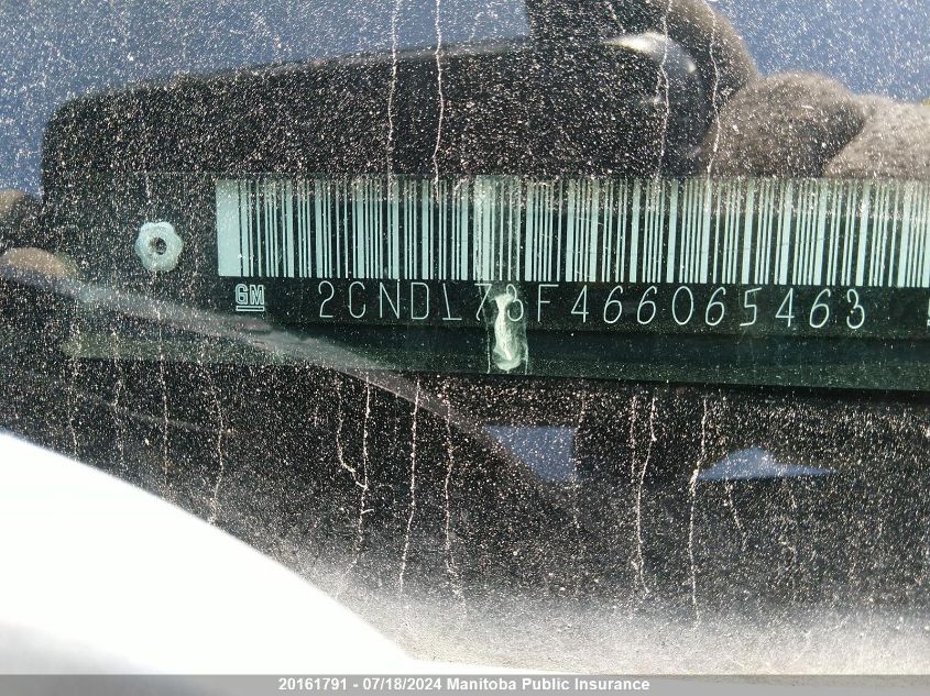 2006 Chevrolet Equinox Ls V6 VIN: 2CNDL73F466065463 Lot: 20161791