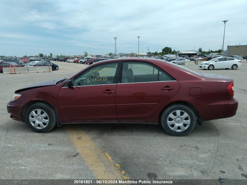 2004 Toyota Camry Le VIN: 4T1BE32K74U260688 Lot: 20161801