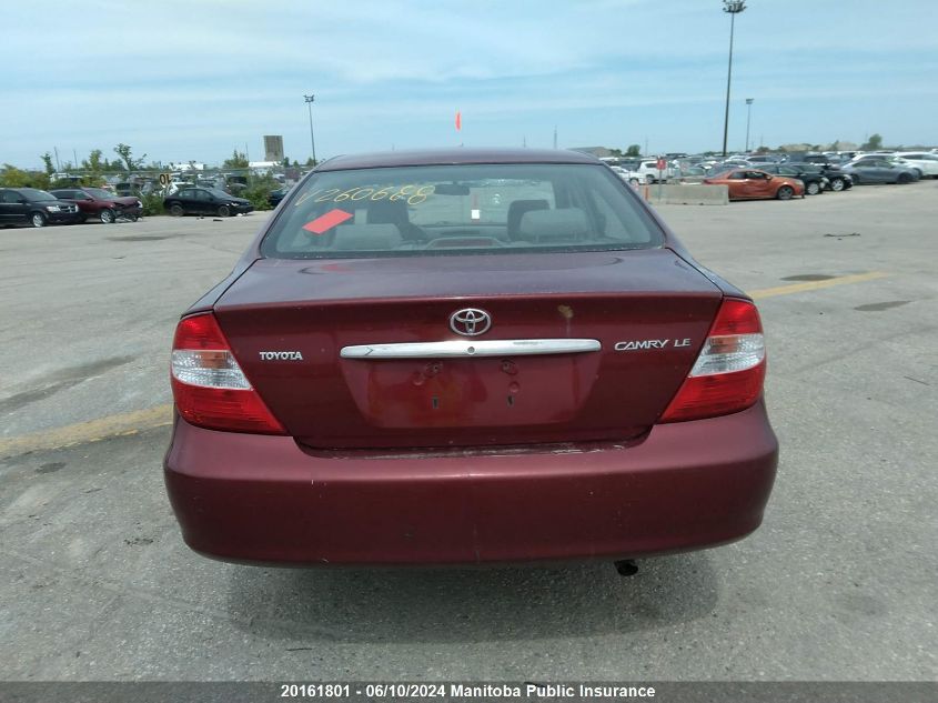 2004 Toyota Camry Le VIN: 4T1BE32K74U260688 Lot: 20161801