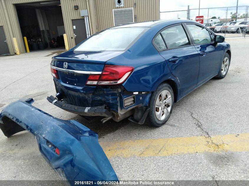 2015 Honda Civic Lx VIN: 2HGFB2E48FH024922 Lot: 20161821