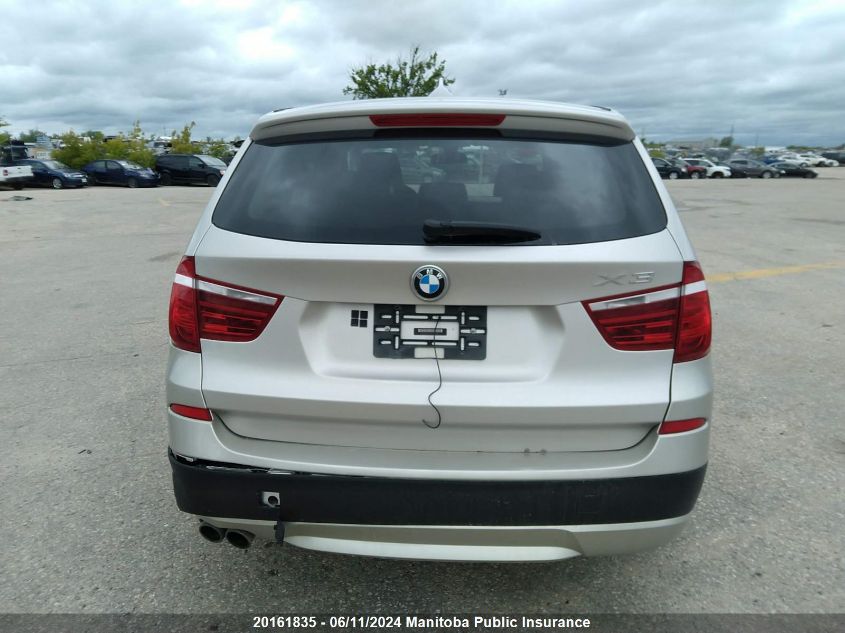 2013 BMW X3 28I VIN: 5UXWX9C57D0A18617 Lot: 20161835