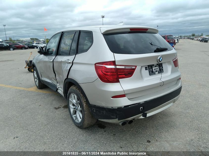 2013 BMW X3 28I VIN: 5UXWX9C57D0A18617 Lot: 20161835