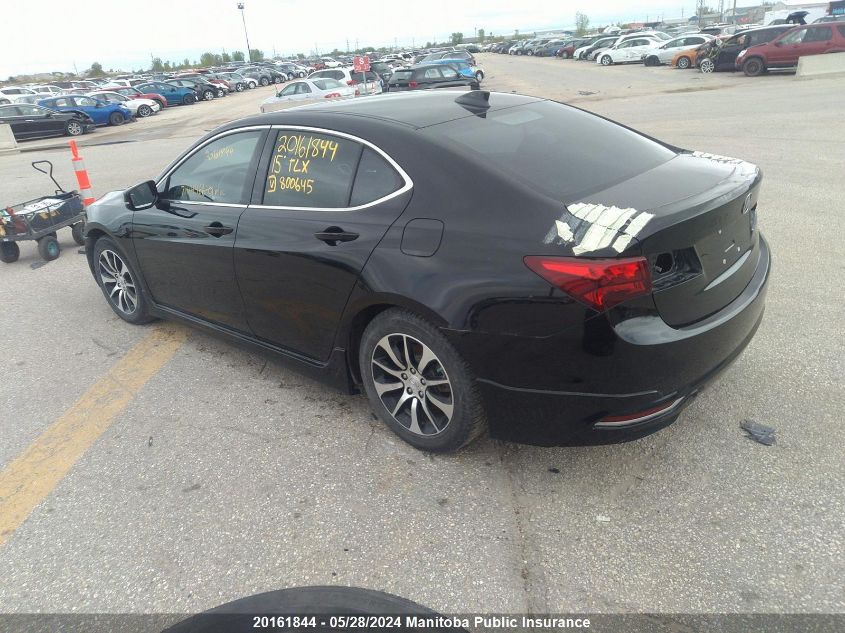 2015 Acura Tlx VIN: 19UUB1F50FA800645 Lot: 20161844