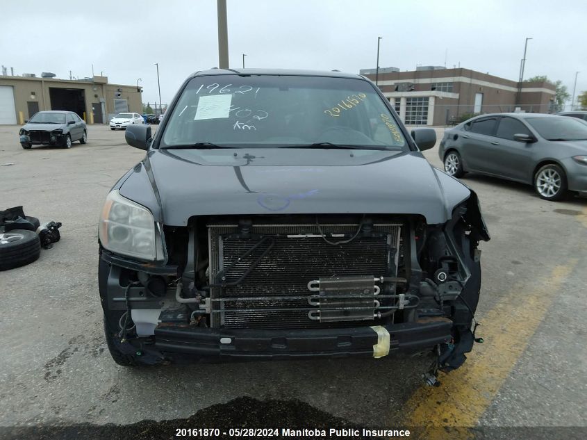 2008 Honda Pilot Ex-L VIN: 5FNYF18668B022842 Lot: 20161870