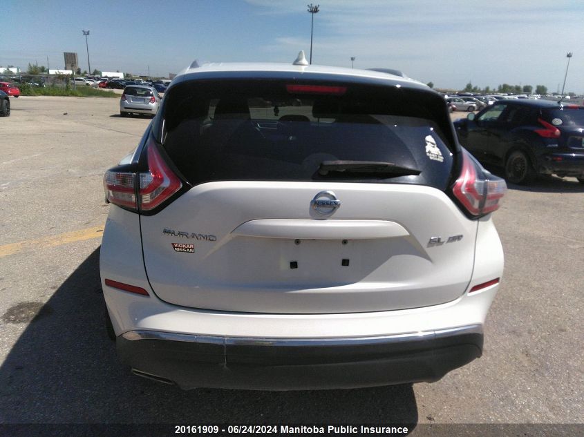 2017 Nissan Murano Sl VIN: 5N1AZ2MH6HN160996 Lot: 20161909