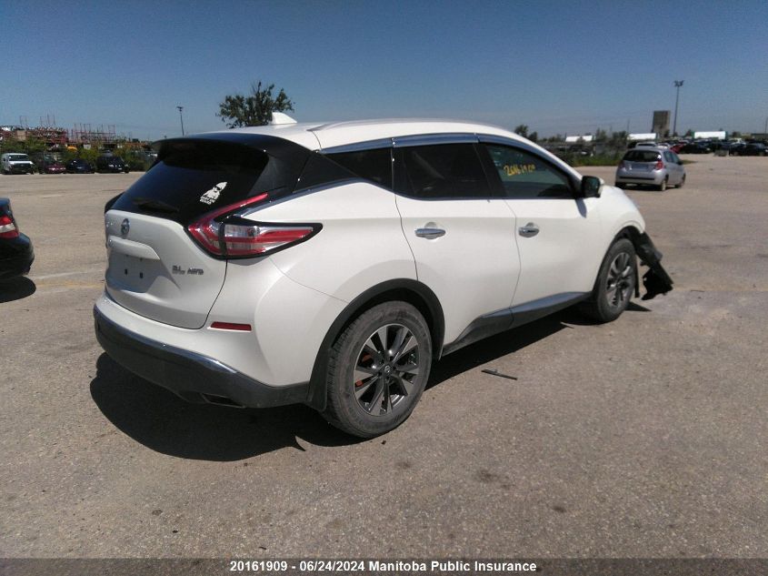 2017 Nissan Murano Sl VIN: 5N1AZ2MH6HN160996 Lot: 20161909