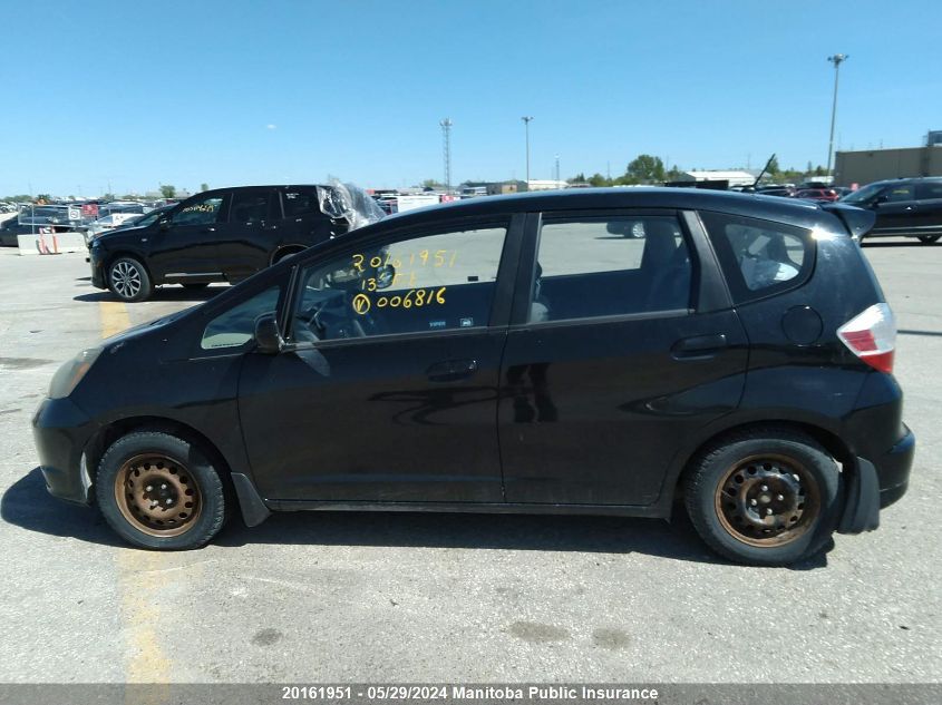 2013 Honda Fit Dx VIN: LUCGE8H50D3006816 Lot: 20161951