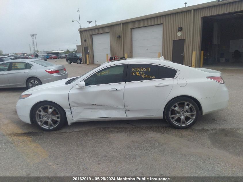 2012 Acura Tl VIN: 19UUA9F70CA801762 Lot: 20162019