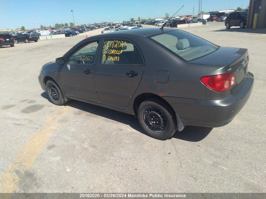 2006 Toyota Corolla Ce VIN: 2T1BR32E26C644283 Lot: 20162020