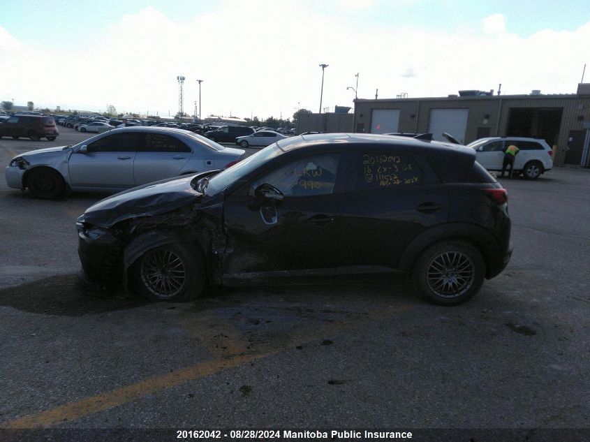 2016 Mazda Cx-3 Gs VIN: JM1DKBC7XG0111522 Lot: 20162042