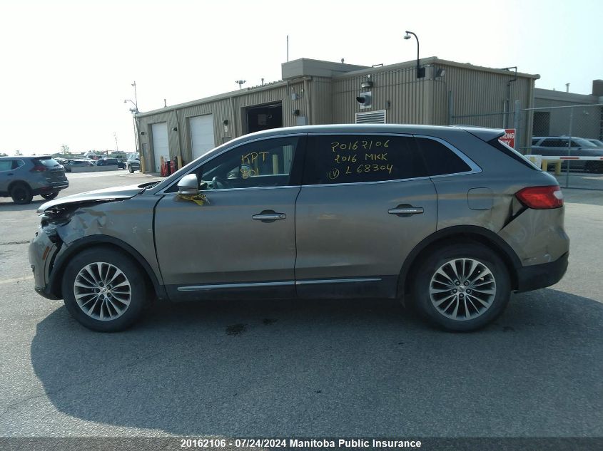 2016 Lincoln Mkx VIN: 2LMTJ8KR9GBL68304 Lot: 20162106