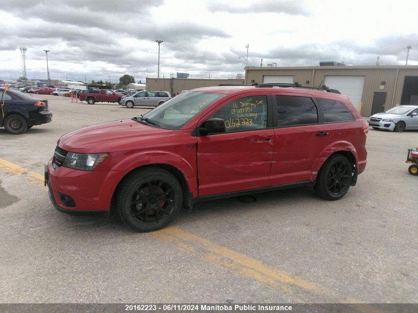 2016 Dodge Journey Sxt VIN: 3C4PDCCG0GT134856 Lot: 20162223