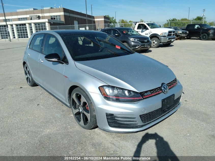 2017 Volkswagen Gti 2.0T VIN: 3VW4T7AU1HM011291 Lot: 20162254