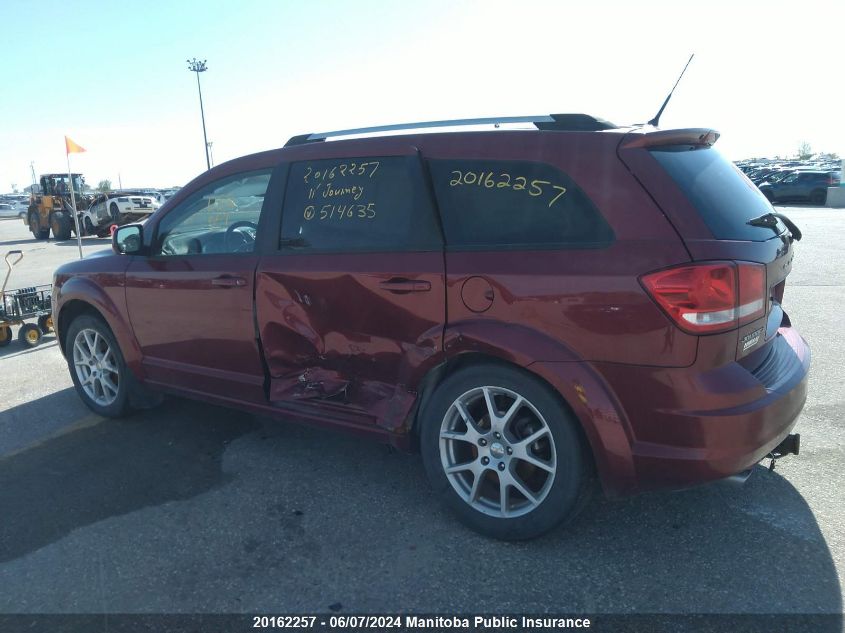 2011 Dodge Journey Sxt VIN: 3D4PG5FG8BT514635 Lot: 20162257