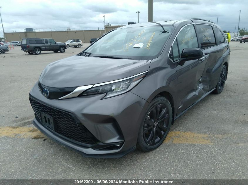 2021 Toyota Sienna Xse Hybrid VIN: 5TDGRKEC8MS054622 Lot: 20162300