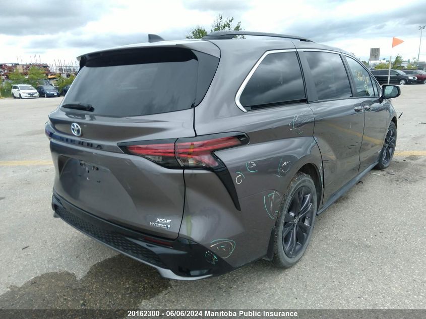 2021 Toyota Sienna Xse Hybrid VIN: 5TDGRKEC8MS054622 Lot: 20162300