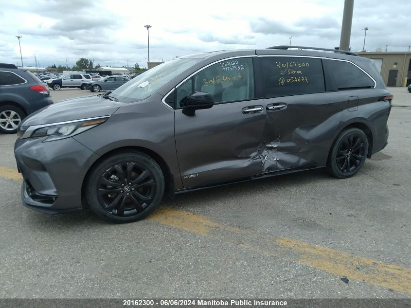 2021 Toyota Sienna Xse Hybrid VIN: 5TDGRKEC8MS054622 Lot: 20162300