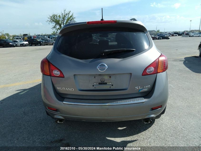 2010 Nissan Murano Sl VIN: JN8AZ1MW9AW115925 Lot: 20162310