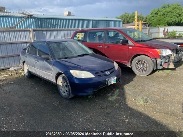 2005 Honda Civic Se VIN: 2HGES15355H044797 Lot: 20162350