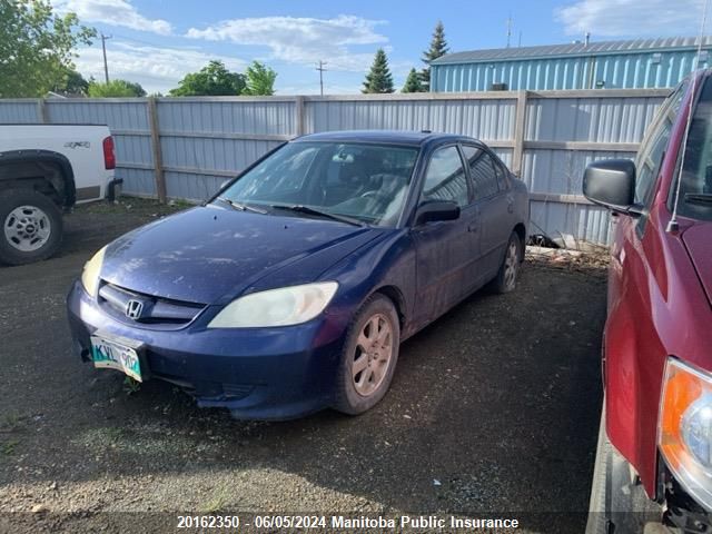 2005 Honda Civic Se VIN: 2HGES15355H044797 Lot: 20162350