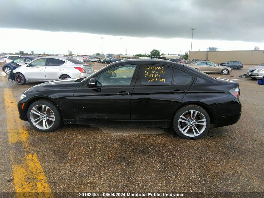 2018 BMW 330I xDrive VIN: WBA8D9C50JEM31801 Lot: 20162353