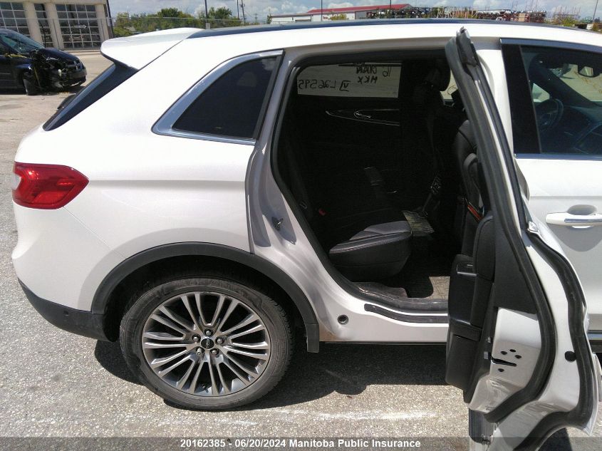 2016 Lincoln Mkx VIN: 2LMTJ8LR3GBL26595 Lot: 20162385