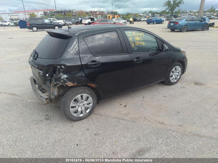 2015 Toyota Yaris Se VIN: VNKKTUD35FA037678 Lot: 20162419