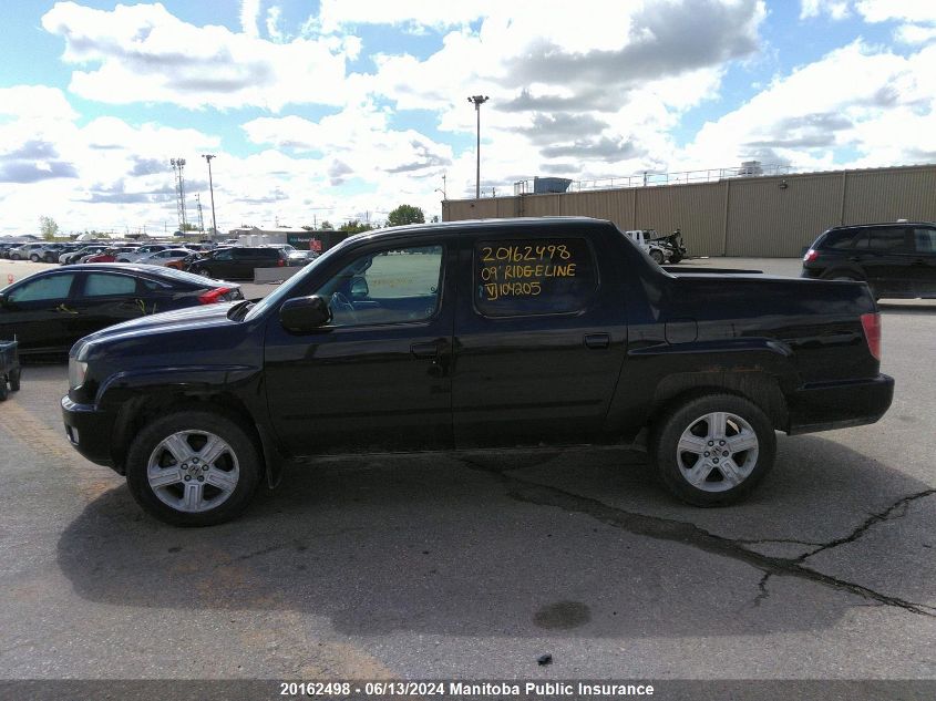 2009 Honda Ridgeline Rtl VIN: 5FPYK16559B104205 Lot: 20162498