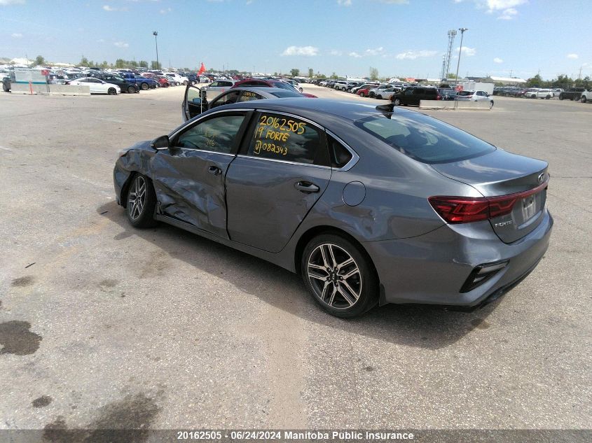 2019 Kia Forte Ex+ VIN: 3KPF54AD0KE082343 Lot: 20162505