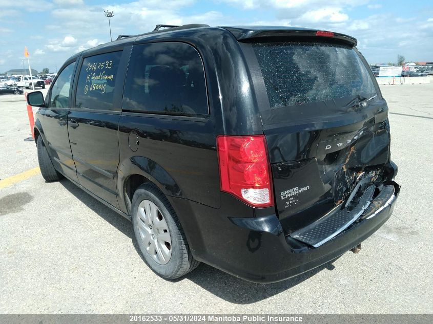 2015 Dodge Grand Caravan Crew VIN: 2C4RDGBGXFR650015 Lot: 20162533