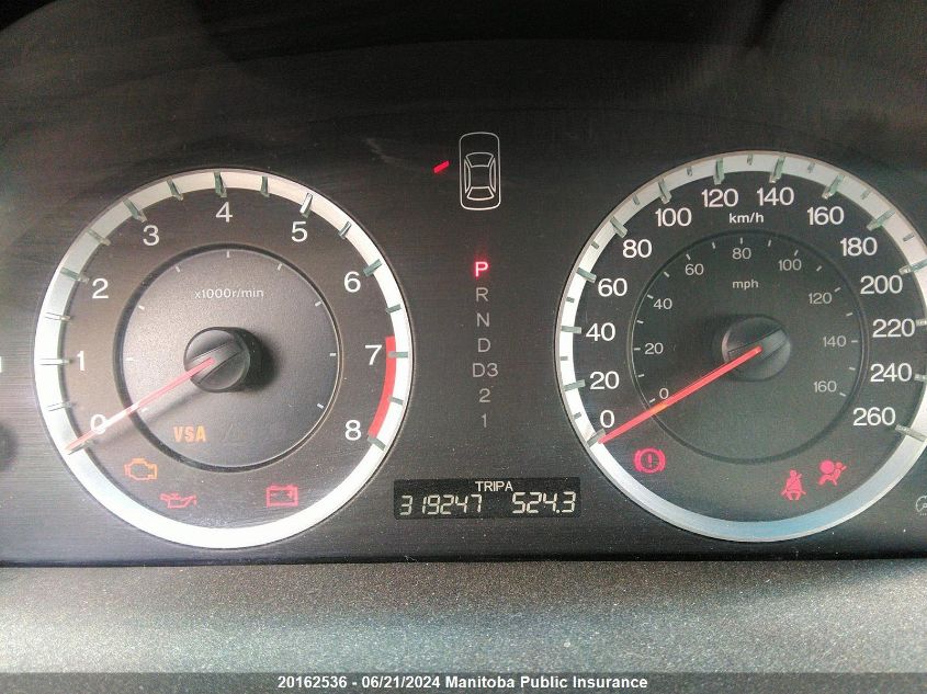 2009 Honda Accord Ex-V6 VIN: 1HGCP36819A800256 Lot: 20162536