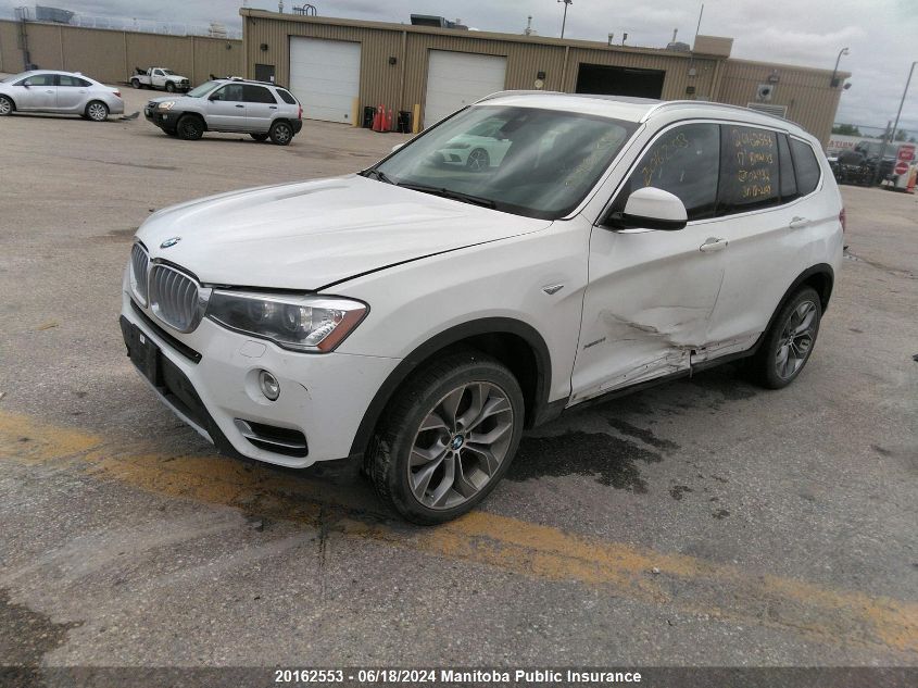 2017 BMW X3 28I VIN: 5UXWX9C57H0T02932 Lot: 20162553