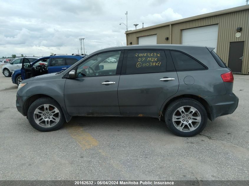 2007 Acura Mdx VIN: 2HNYD28297H003861 Lot: 20162632