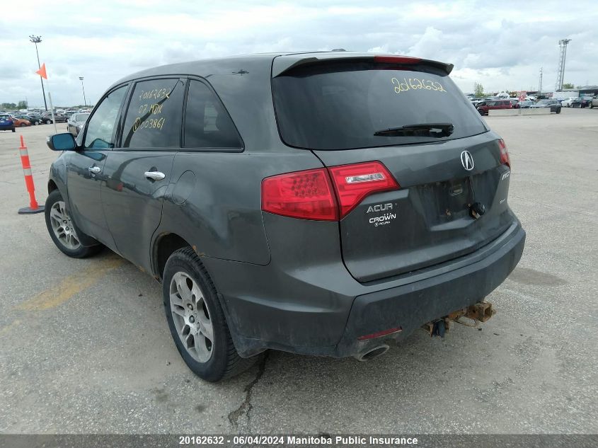 2007 Acura Mdx VIN: 2HNYD28297H003861 Lot: 20162632