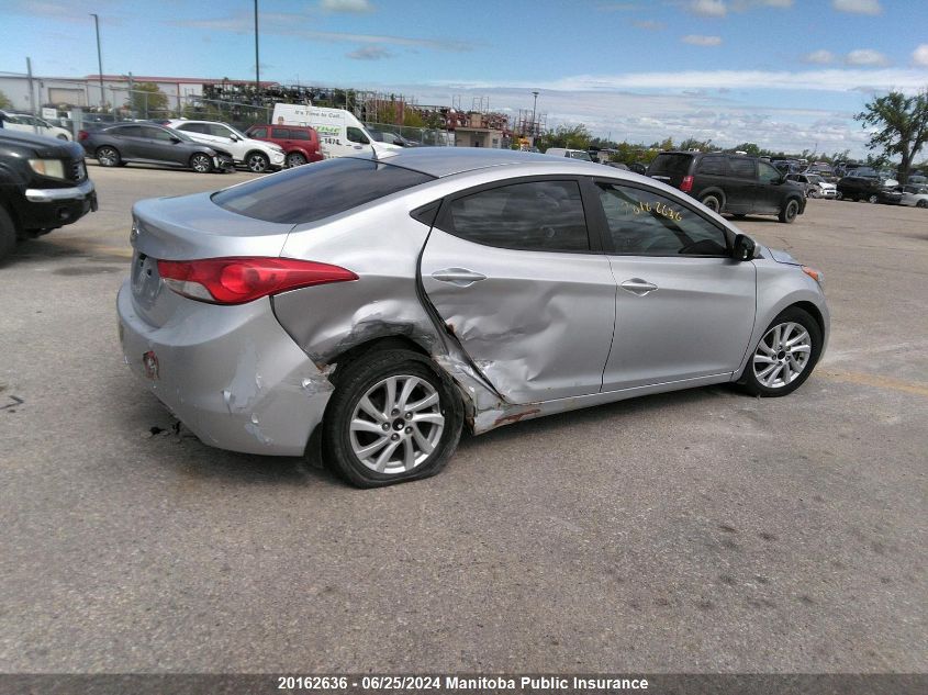 2013 Hyundai Elantra Gls VIN: 5NPDH4AE3DH162807 Lot: 20162636