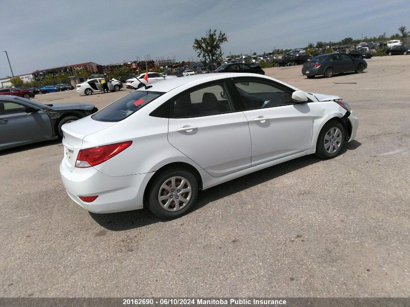 2013 Hyundai Accent L VIN: KMHCT4AE0DU437075 Lot: 20162690