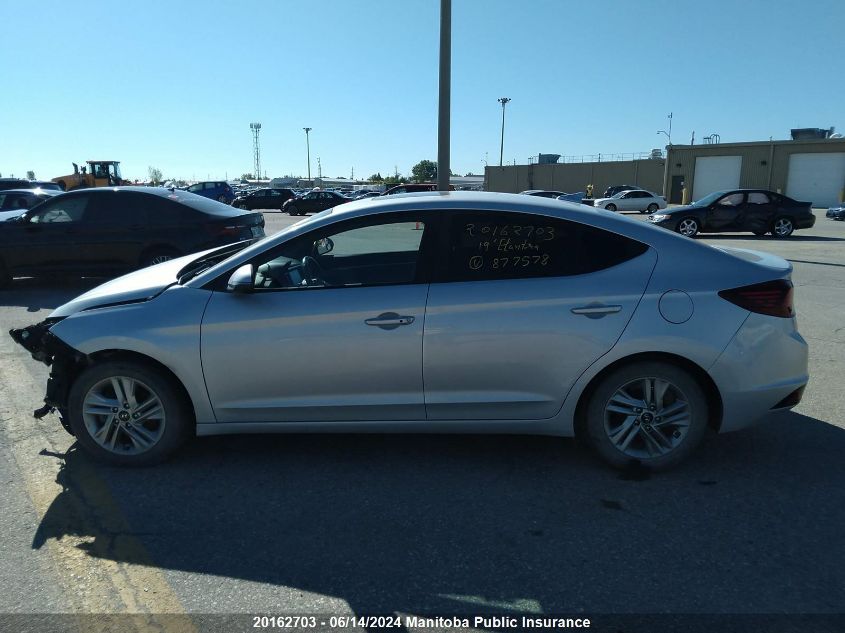 2019 Hyundai Elantra Preferred VIN: KMHD84LF0KU877578 Lot: 20162703