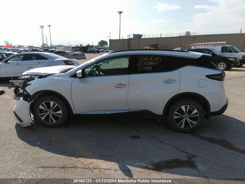 2020 Nissan Murano Sv VIN: 5N1AZ2BS0LN102499 Lot: 20162725