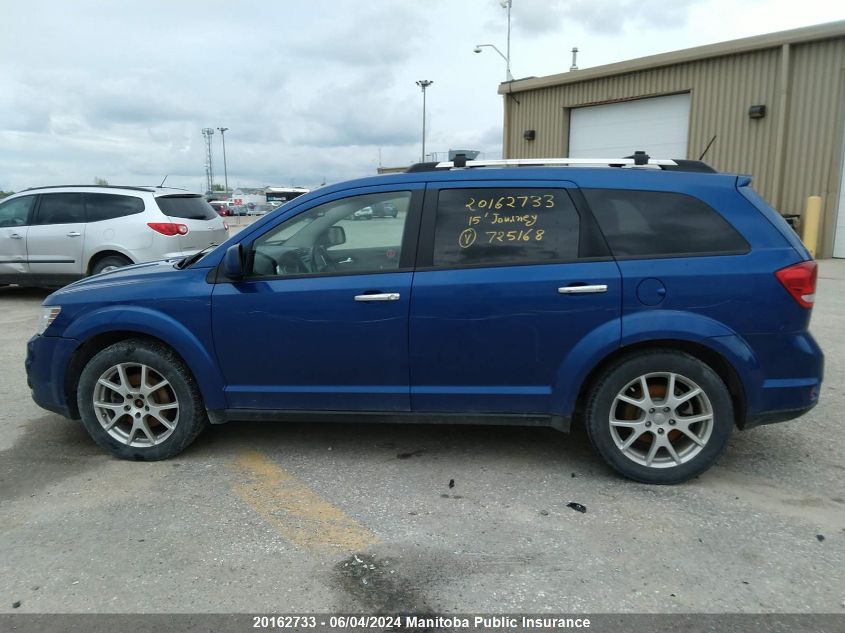 2015 Dodge Journey R/T VIN: 3C4PDDFG9FT725168 Lot: 20162733