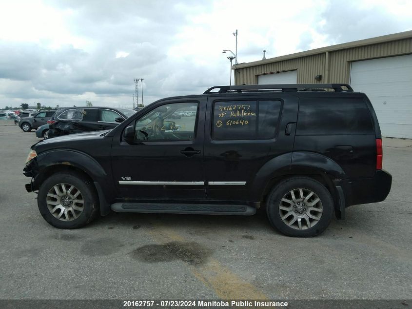 2008 Nissan Pathfinder Le V8 VIN: 5N1BR18B58C610640 Lot: 20162757