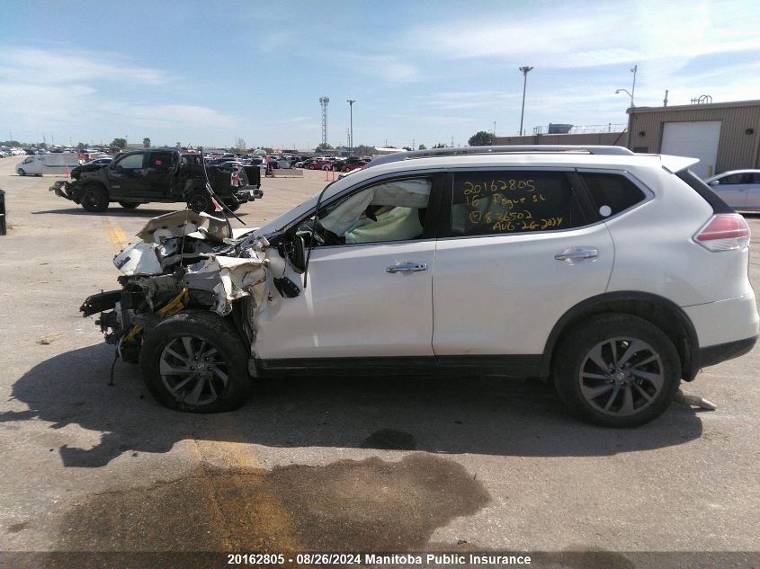 2016 Nissan Rogue Sl VIN: 5N1AT2MV3GC836502 Lot: 20162805