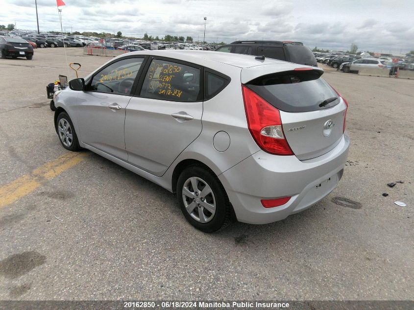 2013 Hyundai Accent Gl VIN: KMHCT5AE2DU130772 Lot: 20162850