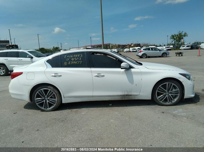 2017 Infiniti Q50 3.0T VIN: JN1EV7AR8HM839477 Lot: 20162883