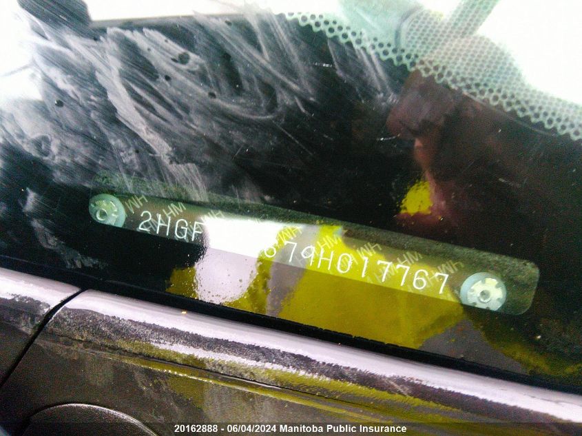 2009 Honda Civic Lx VIN: 2HGFA16679H017767 Lot: 20162888