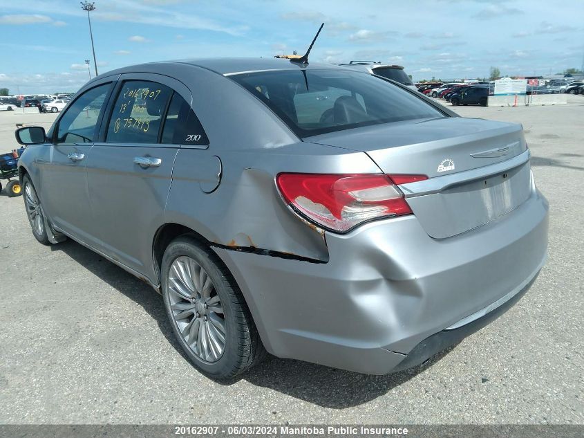 2013 Chrysler 200 Limited V6 VIN: 1C3CCBCG8DN757993 Lot: 20162907