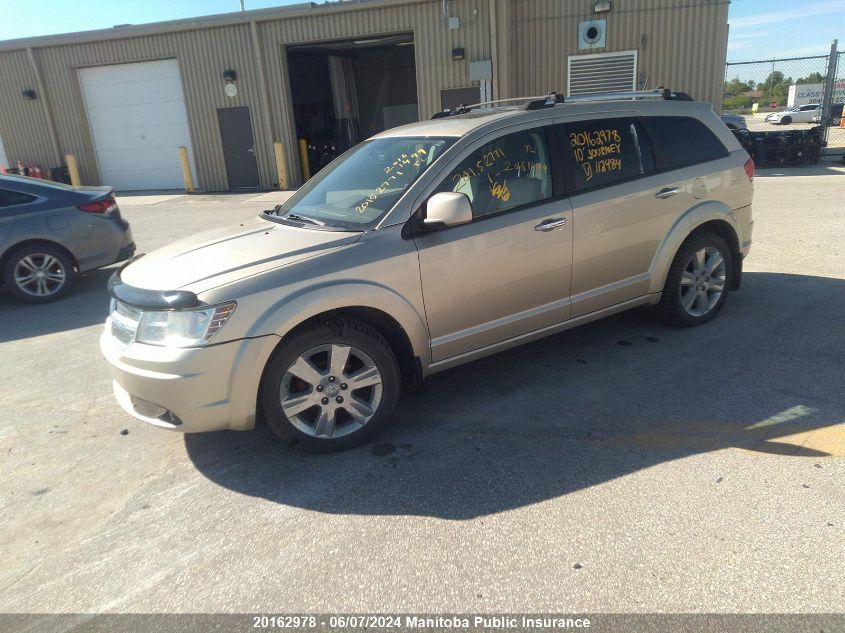 2010 Dodge Journey R/T VIN: 3D4PH6FV8AT112484 Lot: 20162978