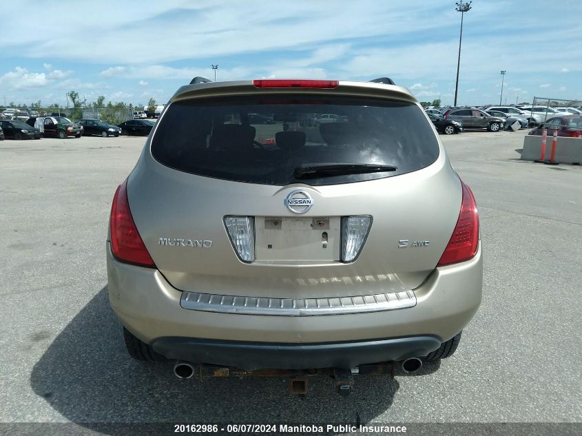 2007 Nissan Murano S VIN: JN8AZ08W17W641558 Lot: 20162986