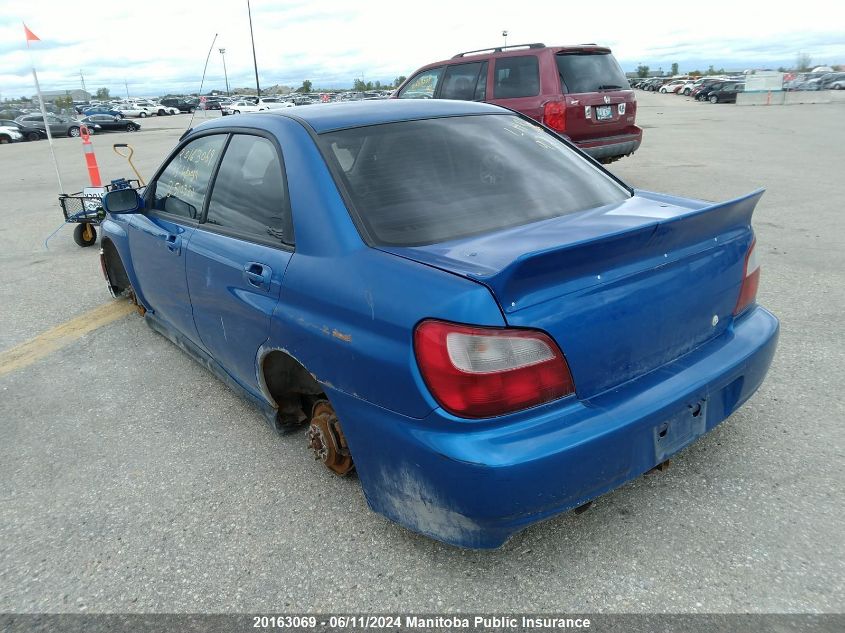 2003 Subaru Impreza Wrx VIN: JF1GD296X3G510380 Lot: 20163069